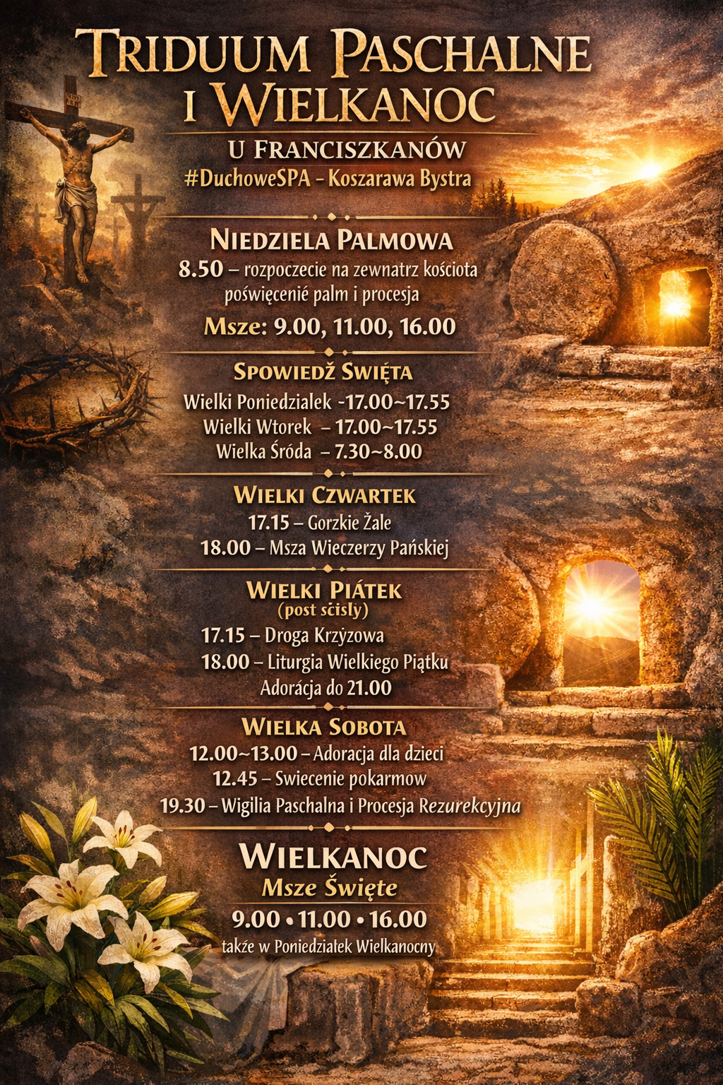 Niedziela Palmowa, Triduum Paschalne, Wielkanoc 2026 w #DuchoweSPA