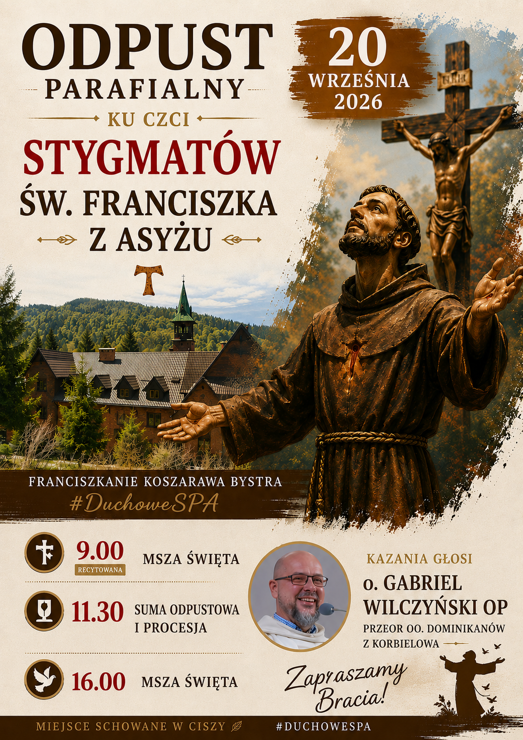 20.09.2026 Odpust Parafialny, mały Jubileusz. Zapraszamy!