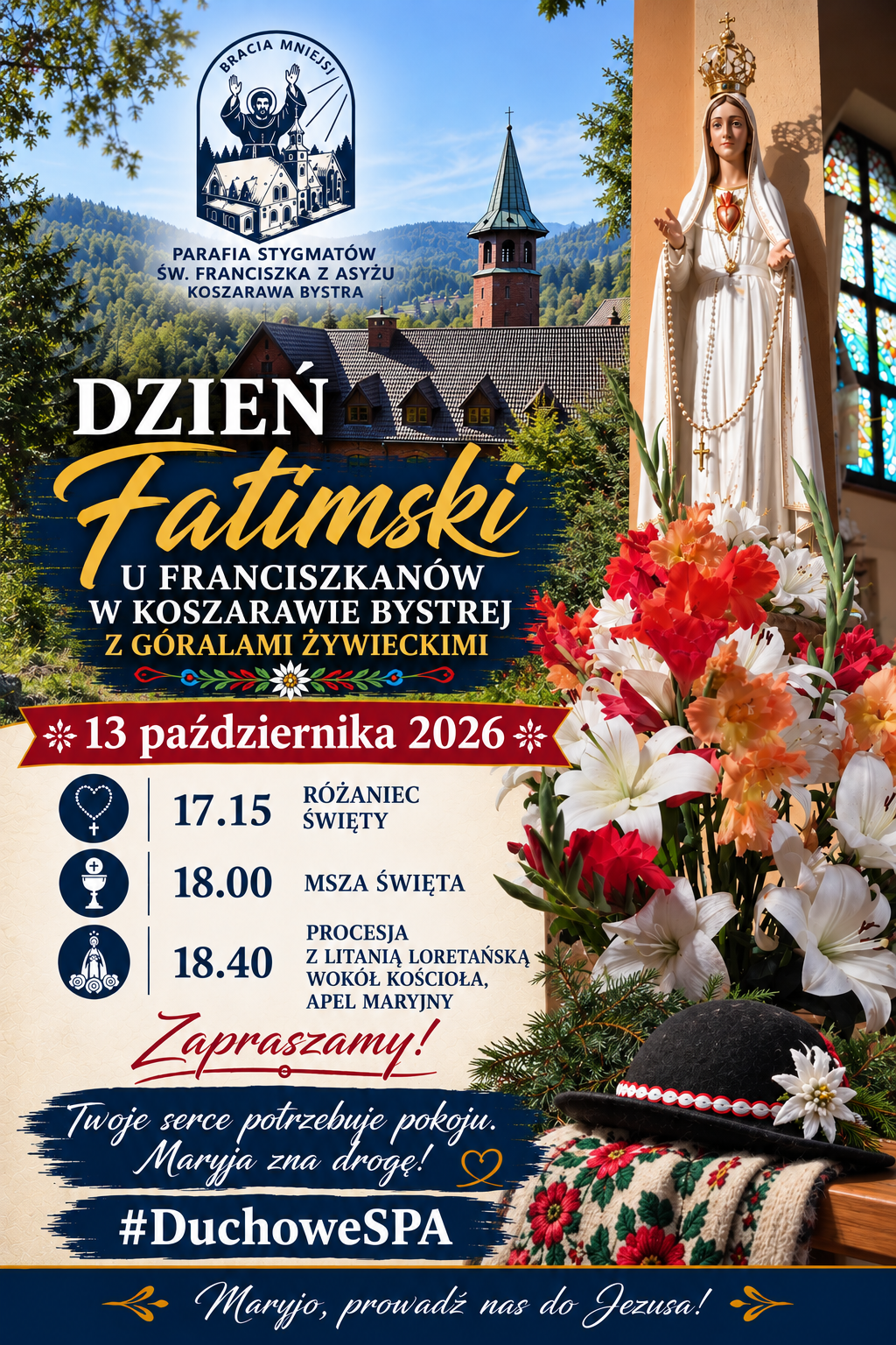 Dzień Fatimski, 13.10.2026, razem z Góralami Żywieckimi.